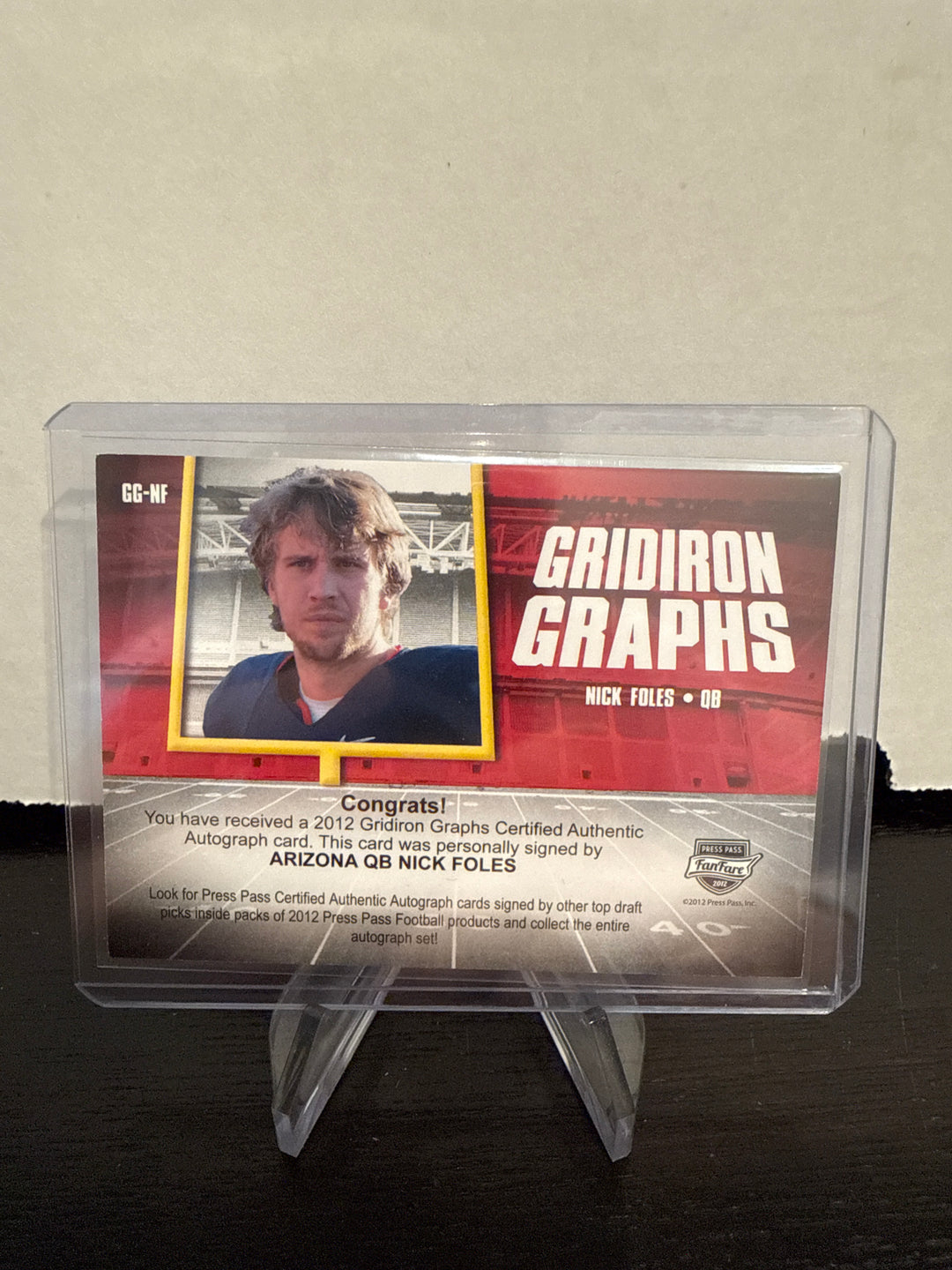 Nick Foles 2012 Press Pass Gridiron Graphs Auto Red, 08/25