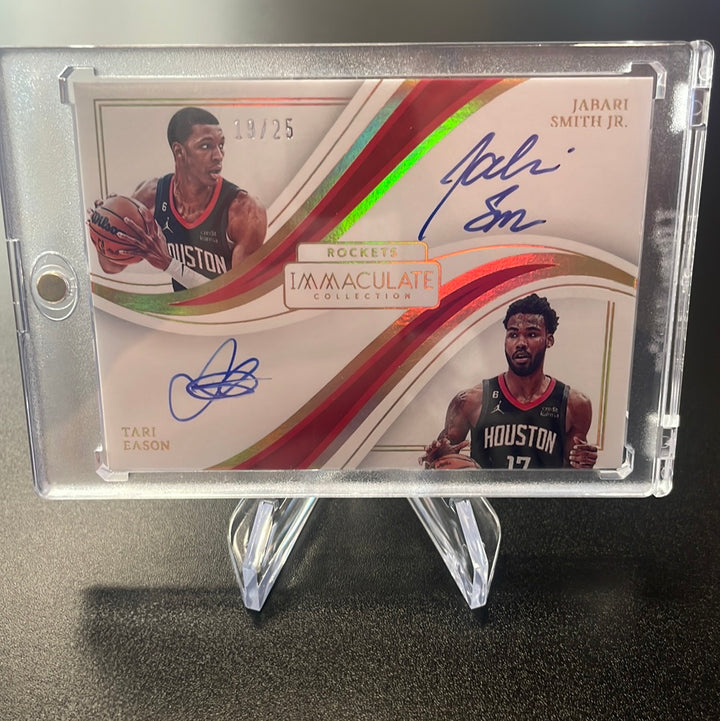 Jabari Smith/Tari Eason 2022-2023 Panini Immaculate Dual Rookie Auto, 19/25