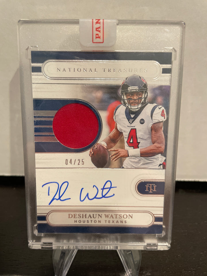 Deshaun Watson 2020 Panini National Treasures Patch Auto, 04/25