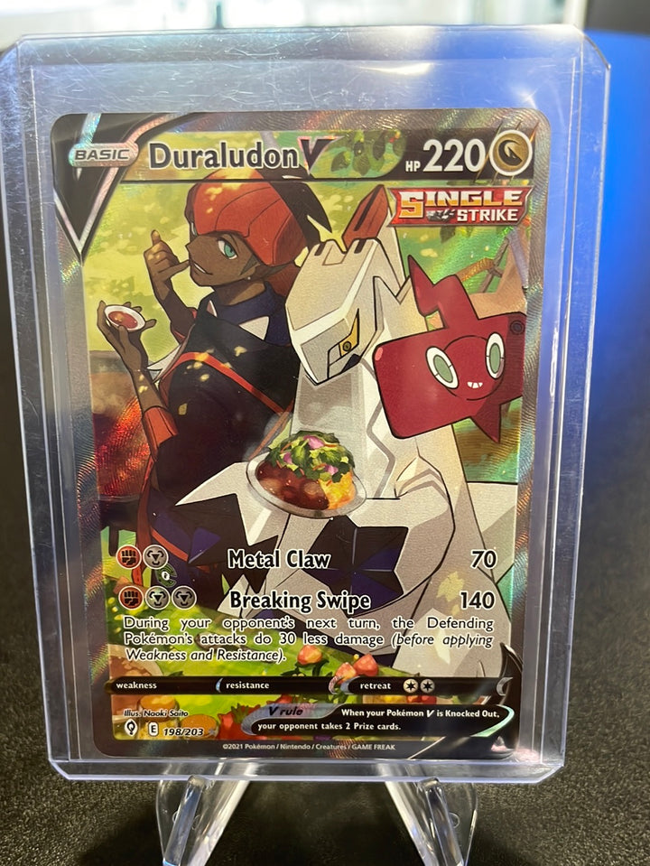 Pokemon TCG 2021 Duraludon V Evolving Skies Secret Rare Full Art Holofoil, 198/203