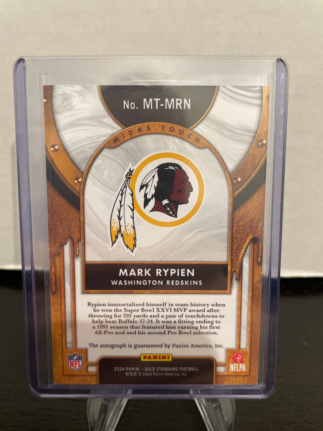 Mark Rypien 2024 Panini Gold Standard Midas Touch Auto, 22/24