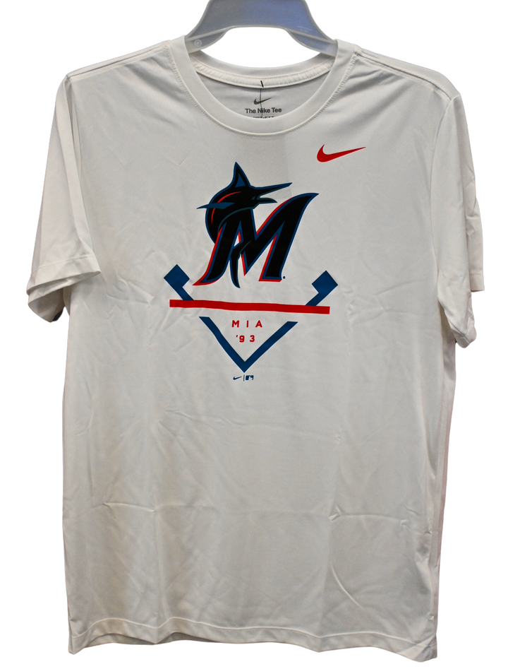 Miami Marlins Nike Icon Legend Performance White T-Shirt