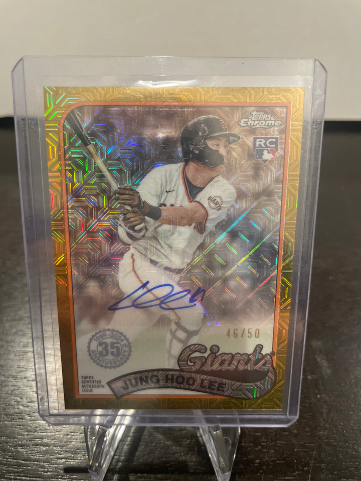 Jung Hoo Lee 2024 Topps Silver Pack, Gold Rookie Auto, 46/50