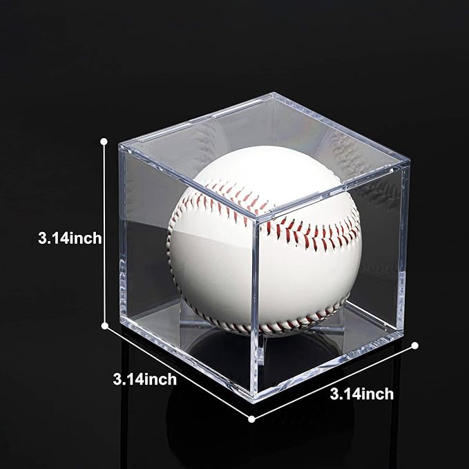 Baseball Display Case - UV Protected Acrylic Square Baseball Display Case