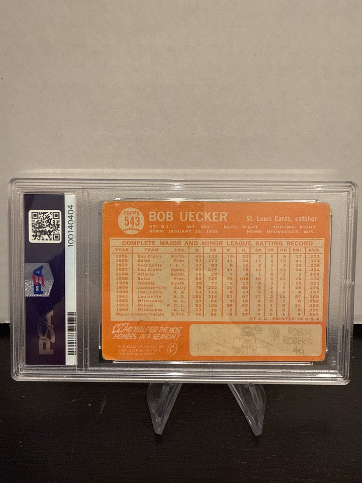 Bob Uecker 1964 Topps, PSA 2.5