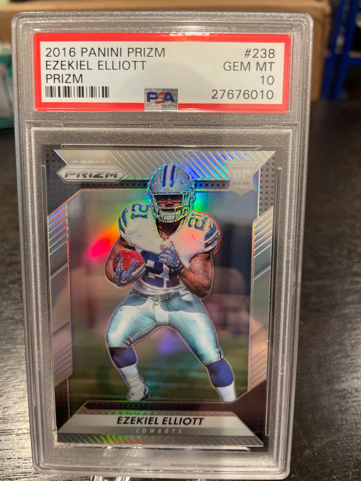 Ezekiel Elliot 2016 Panini Prizm Silver Rookie, PSA 10 Gem Mint