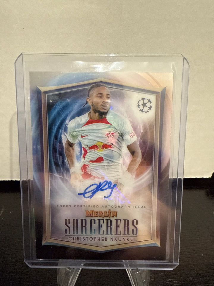 Christopher Nkunku 2023 Topps Merlin UEFA Club Champions Auto