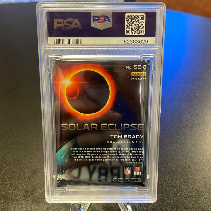 Tom Brady 2022 Panini Spectra Solar Eclipse SSP Case Hit, PSA 9 Mint