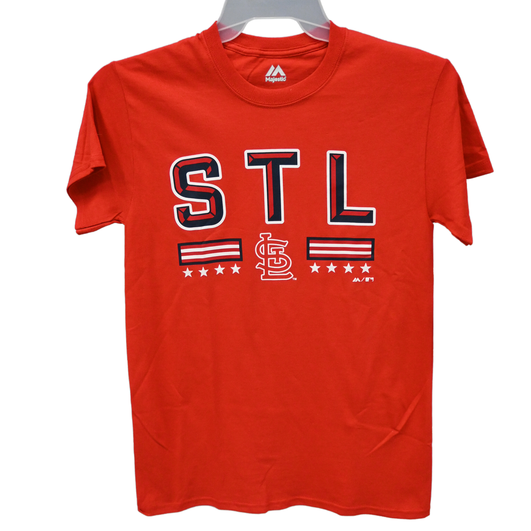 St. Louis Cardinal's Red Majestic STL T-Shirt