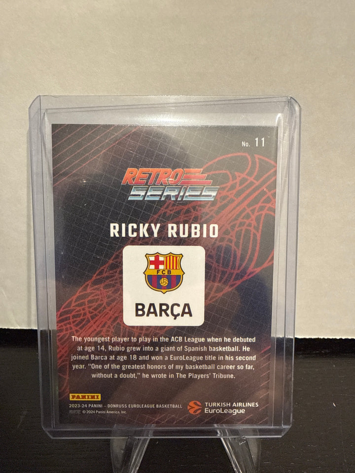 Ricky Rubio 2024 Panini Donruss Euroleague Retro Series Gold, 05/10