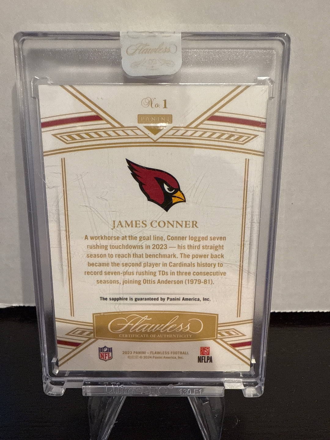 James Connor 2023 Panini Flawless Sapphire, 15/15