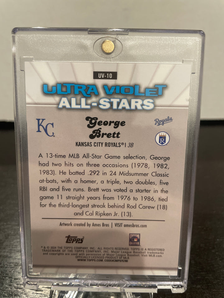 George Brett 2024 Topps Chrome Ultra Violet Orange SSP Refractor, 03/25