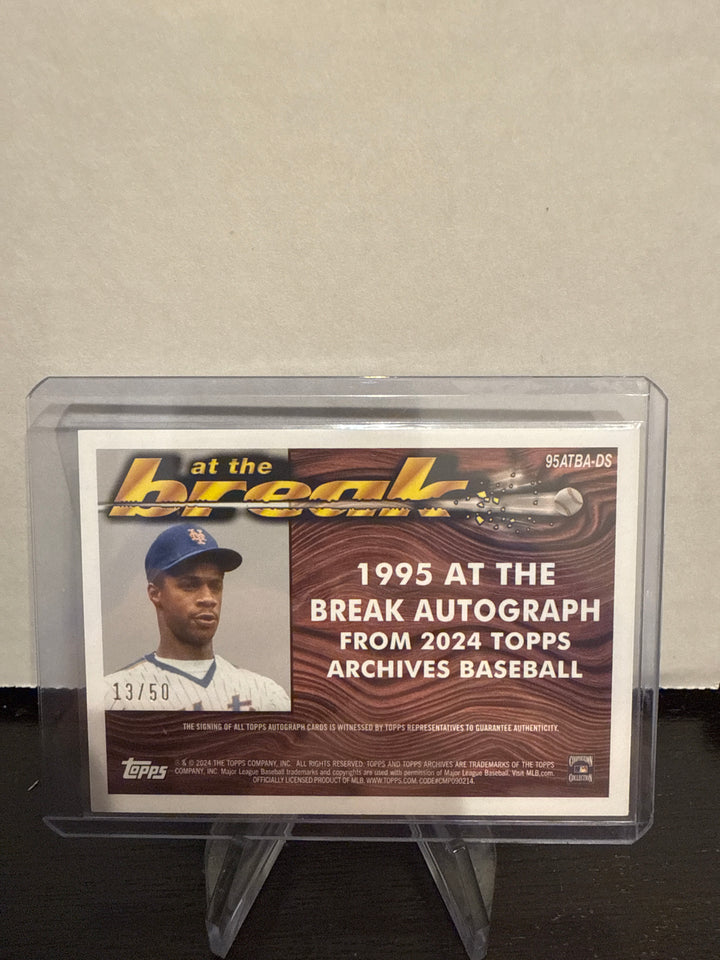 Darryl Strawberry 2024 Topps Archives, 1995 at the Break Gold Auto, 13/50