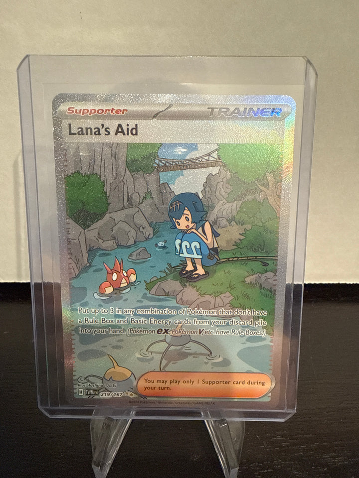 Pokémon TCG 2024 Lana's Aid Trainer Twilight Masquerade Special Illustration Rare, 219/167