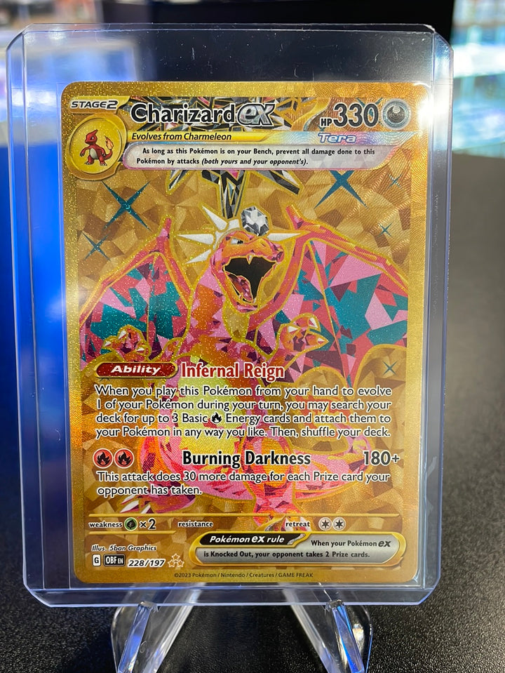 Pokémon TCG 2023 Charizard-EX Obsidian Flames Hyper Rare Holofoil, 228/197