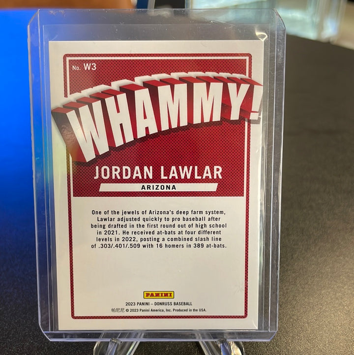 Jordan Lawlar 2023 Panini Donruss Whammy SSP Case Hit