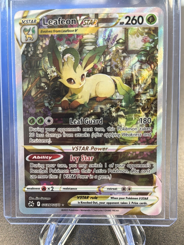 Pokémon TCG 2023 Leafon VStar Crown Zenith Ultra Rare Full Art, GG35/GG70