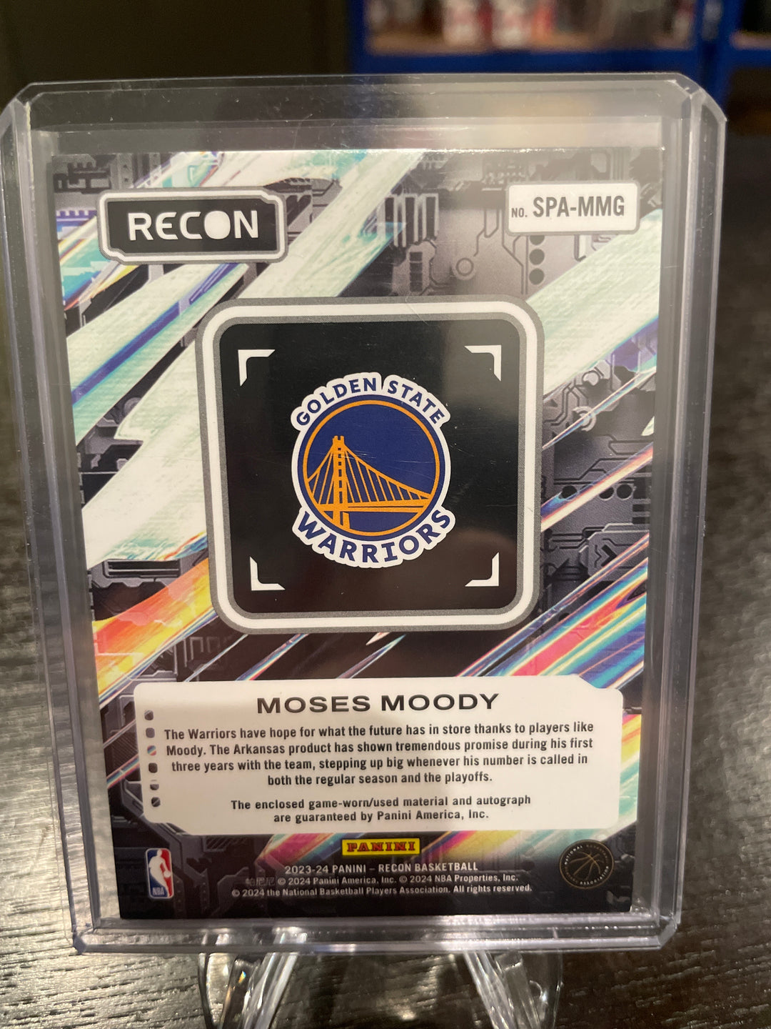 Moses Moody 2023-2024 Panini Recon Seasoned Pro Patch Auto, 10/25