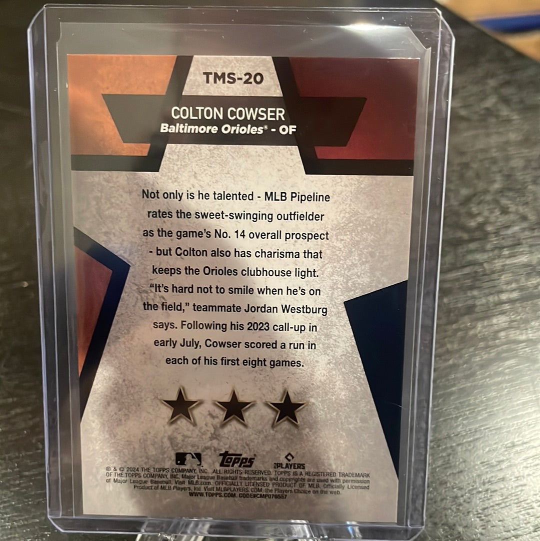 Colton Cowser 2024 Topps Mega Stars Red Foil Rookie, 50/75