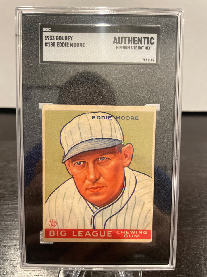 Eddie Moore 1933 Goudey, SGC Authentic