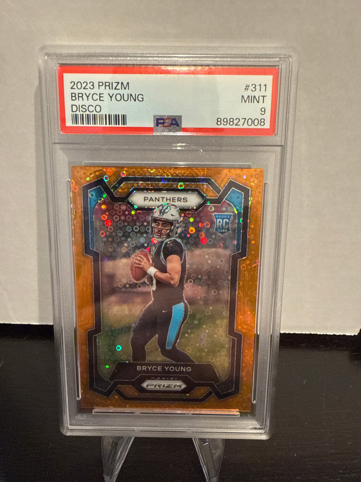 Bryce Young 2023 Panini Prizm Orange Disco Rookie, PSA 9 Mint