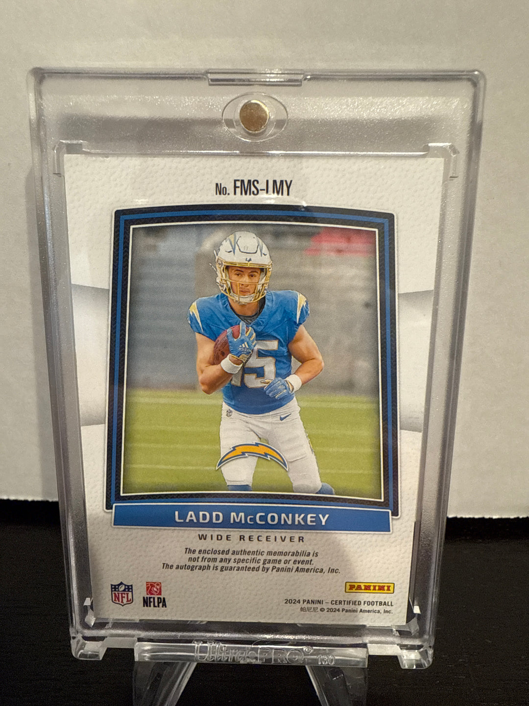 Ladd McConkey 2024 Panini Certified Rookie Patch Auto, 081/199