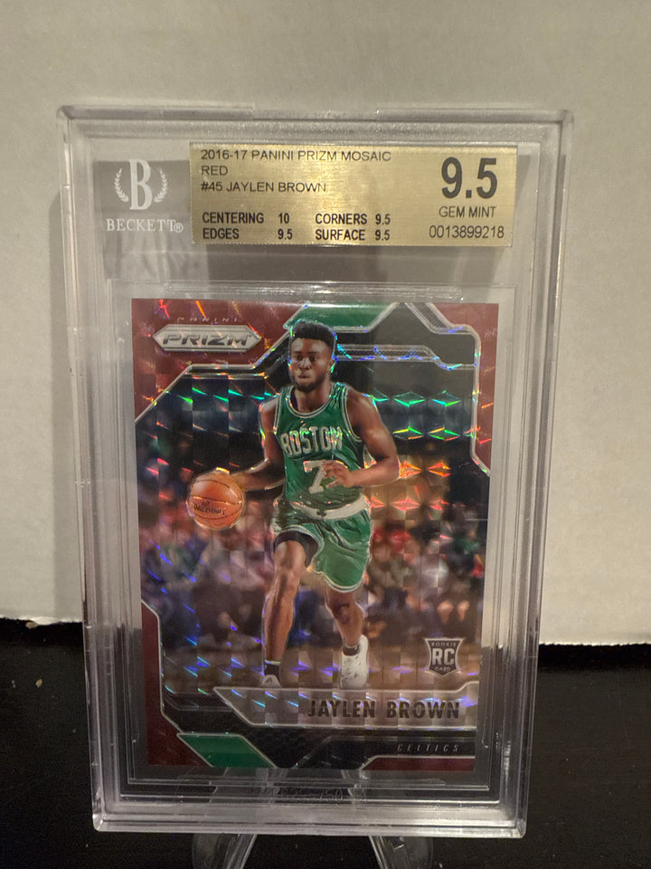 Jaylen Brown 2016-2017 Panini Prizm Red Mosaic Rookie, BGS 9.5 Gem Mint