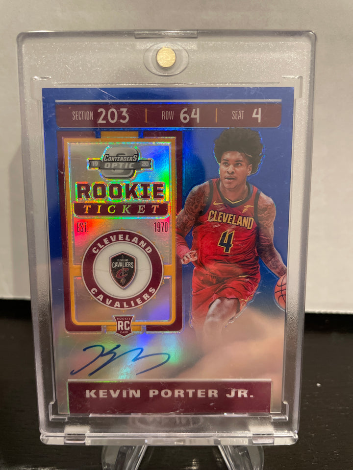 Kevin Porter Jr 2019-2020 Panini Contenders Optic Rookie Ticket Auto Blue, 31/99