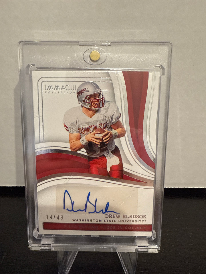 Drew Bledsoe 2023 Panini Immaculate Collegiate College Greats Auto, 14/49