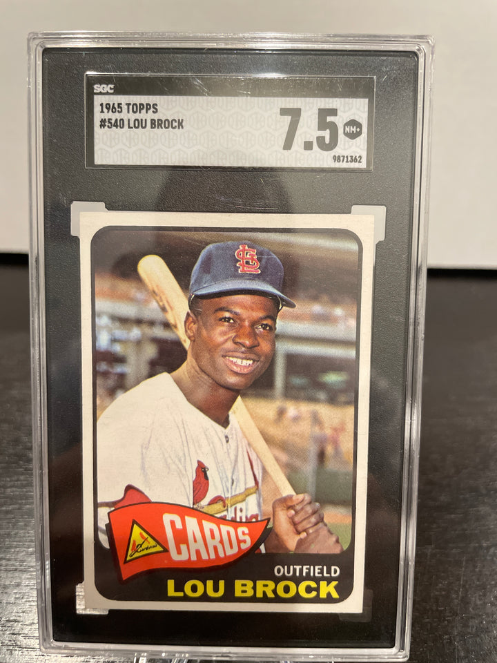 Lou Brock 1965 Topps, SGC 7.5