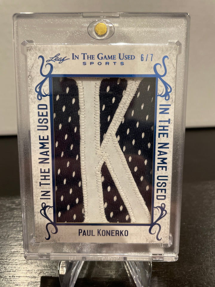 Paul Konerko 2020 Leaf In The Game Used Jersey Letter, 6/7