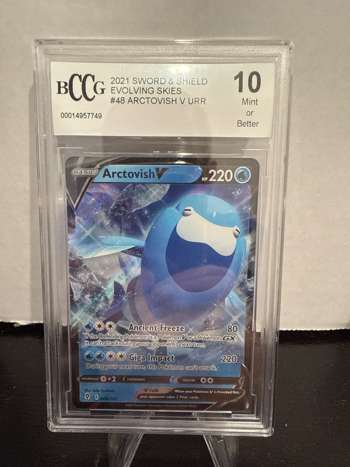 Pokémon TCG 2021 Arctovish V Sword & Shield Evolving Skies, 048/203, BCCG 10