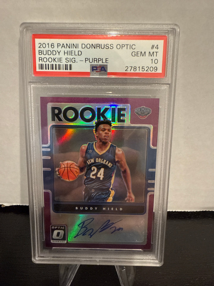 Buddy Hield 2016 Panini Donruss Optic Rookie Signature Purple, PSA 10 Gem Mint