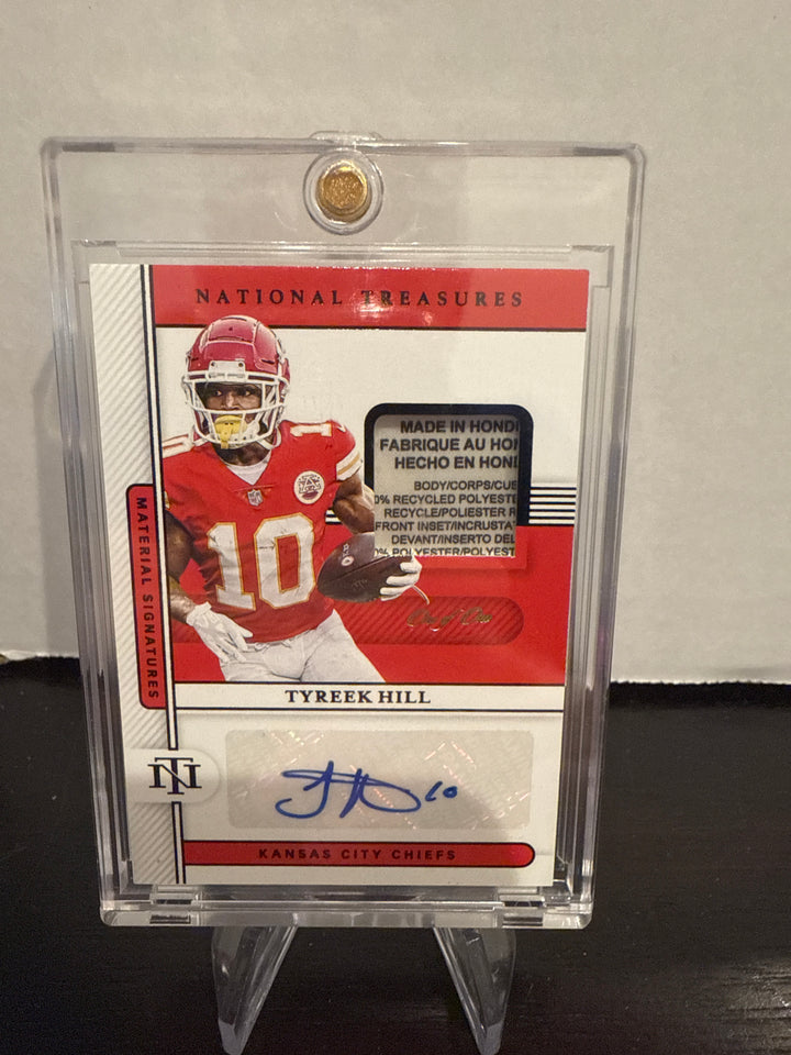 Tyreek Hill 2020 Panini National Treasures Laundry Tag Auto 1/1