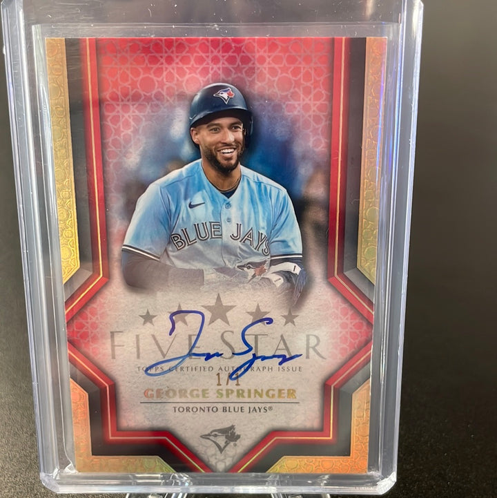 George Springer 2023 Topps Five Star Autograph, 1/1
