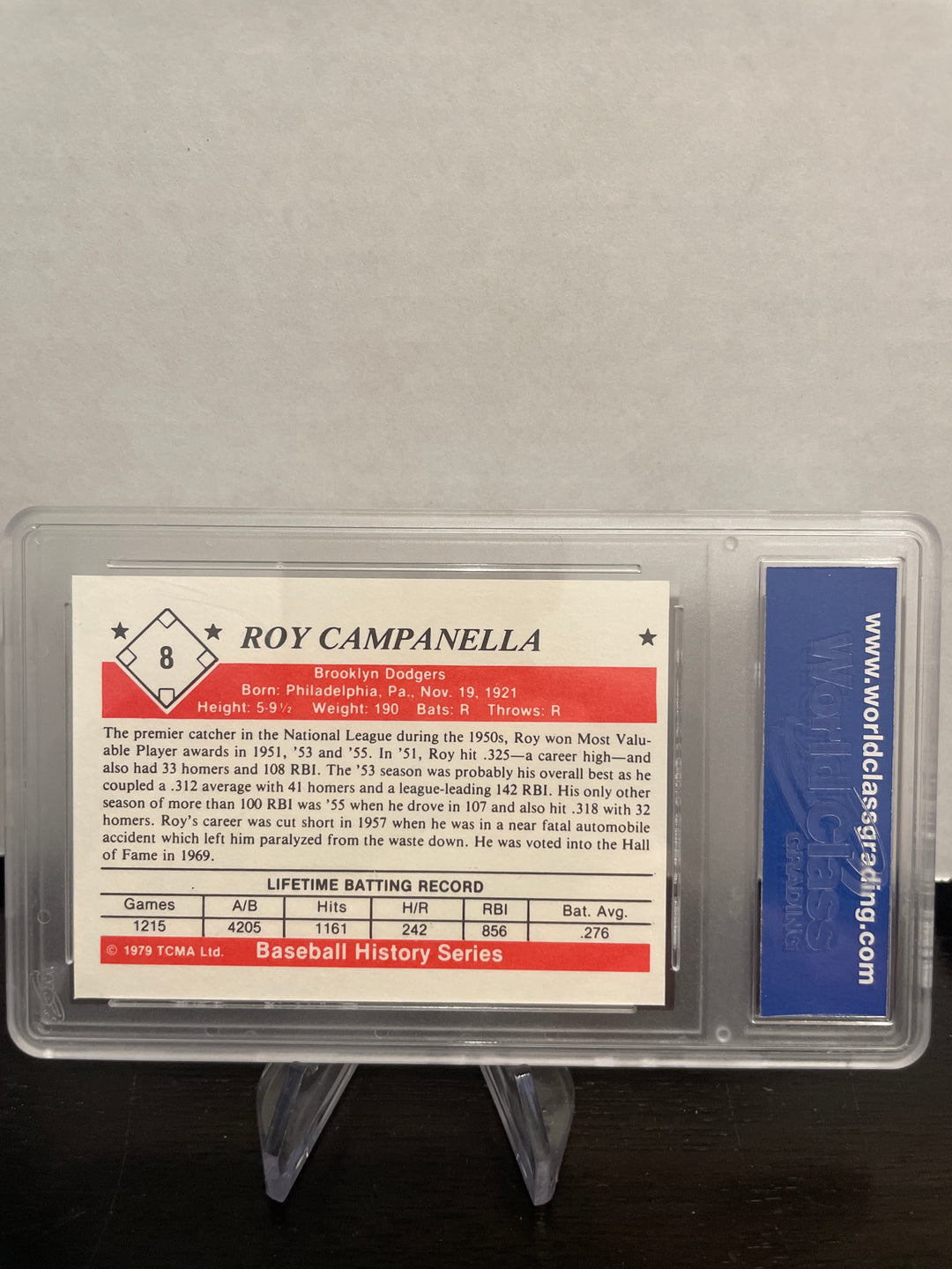 Roy Campanella 1979 TCMA History Series, WCG 10 Gem Mint