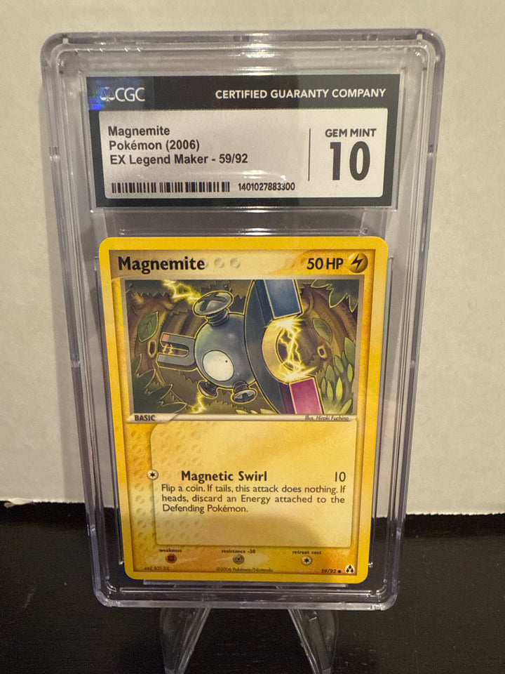 Pokemon TCG 2006 Magnemite EX Legend Maker, 59/92, CGC 10 Gem Mint