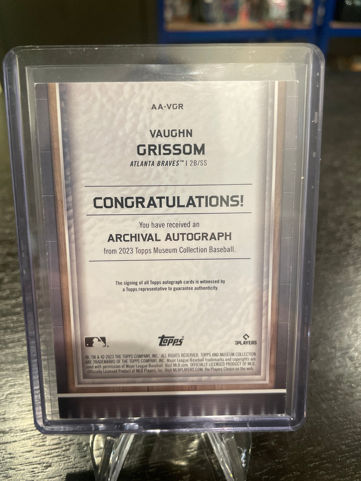 Vaughn Grissom 2023 Topps Museum Collection Archival Rookie Auto, 18/20