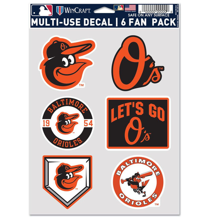 Baltimore Orioles Multi Use Decal Fan Set