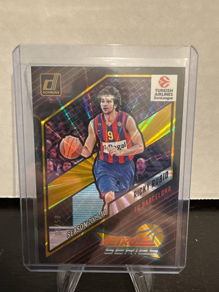 Ricky Rubio 2024 Panini Donruss Euroleague Retro Series Gold, 05/10