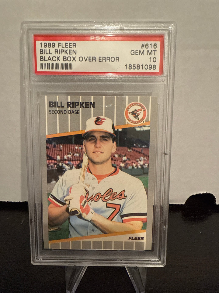 Bill Ripken 1989 Fleer Black Box over Error, PSA 10 Gem Mint