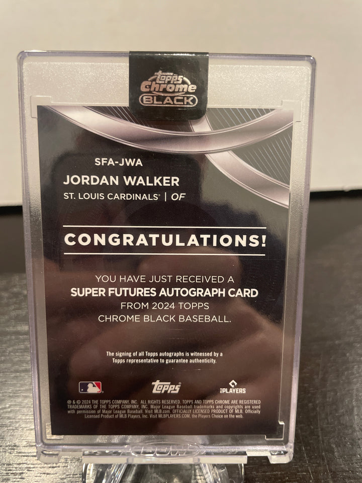 Jordan Walker 2024 Topps Chrome Super Futures Rookie Auto, 41/50