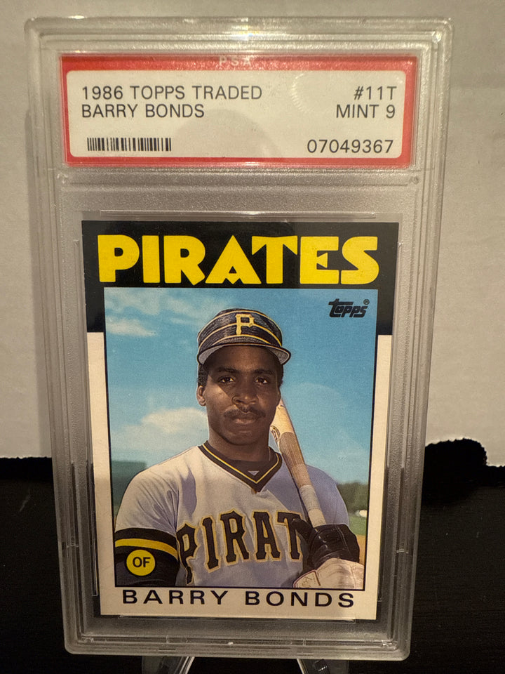 Barry Bonds 1986 Topps Traded Rookie, PSA 9 Mint