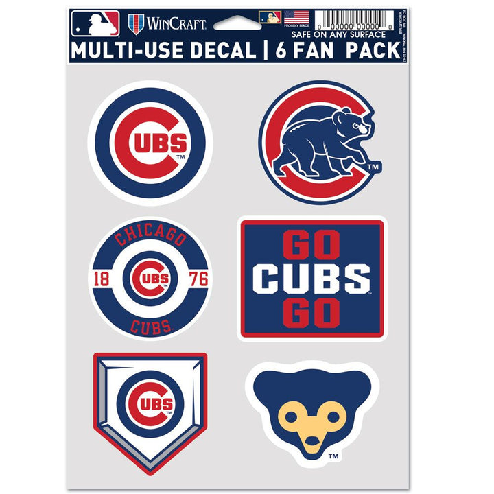 Chicago Cubs Multi Use Decal Fan Set