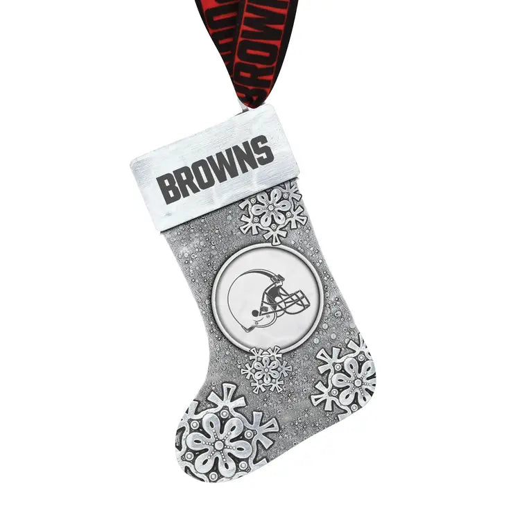 Cleveland Browns Snowflake Stocking Ornament