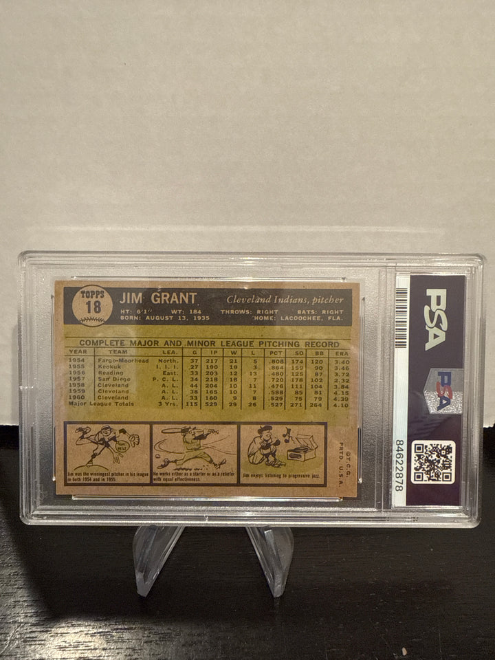 Jim Grant 1961 Topps, PSA 5