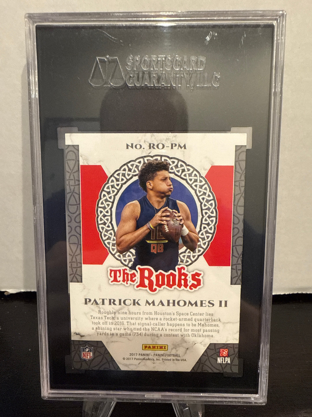 Patrick Mahomes 2017 Panini The Rooks, SGC 9.5 Gem Mint