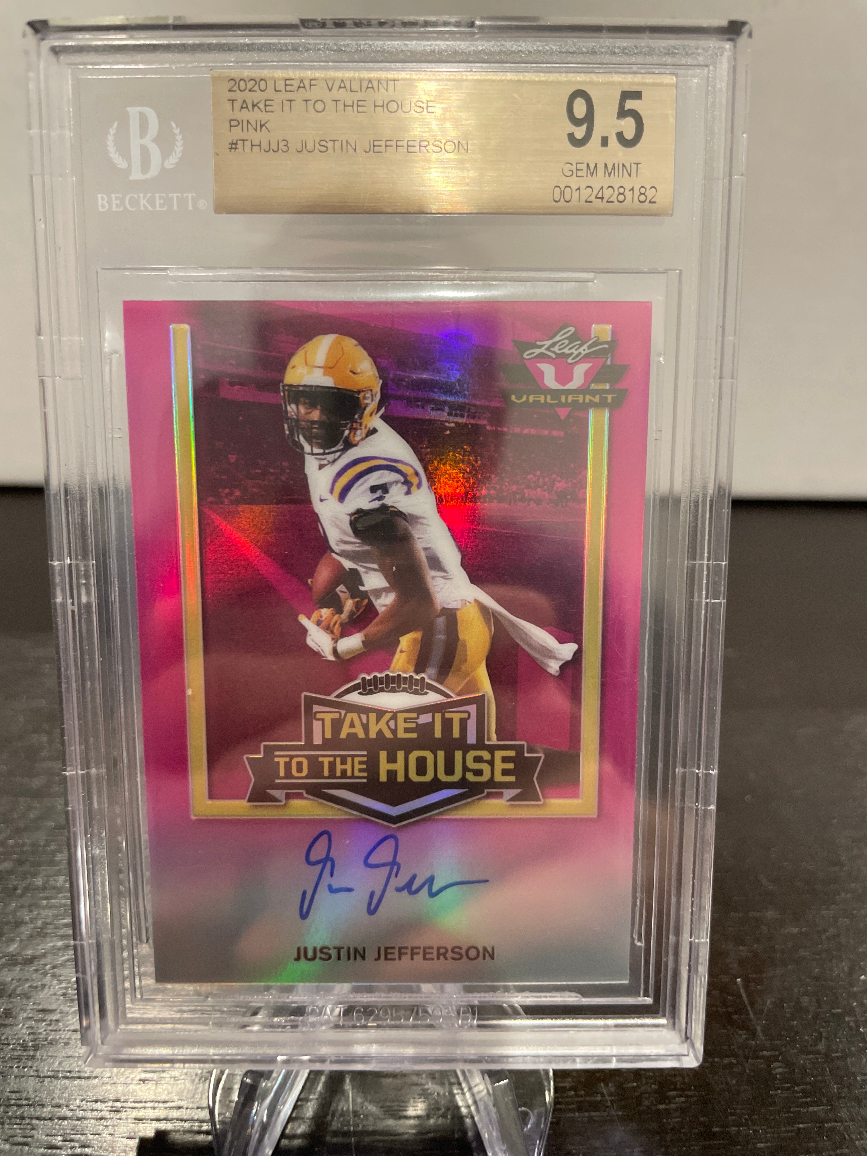 Justin high quality Jefferson leaf metal rookie auto /60