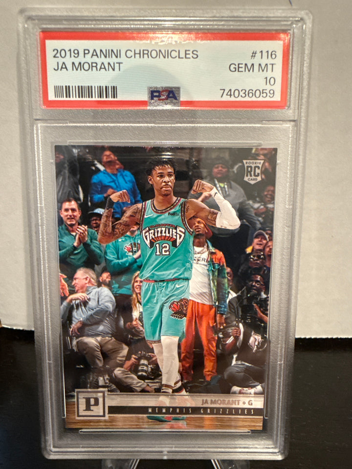 Ja Morant 2019 Panini Chronicles Photogenic Rookie, PSA 10 Gem Mint