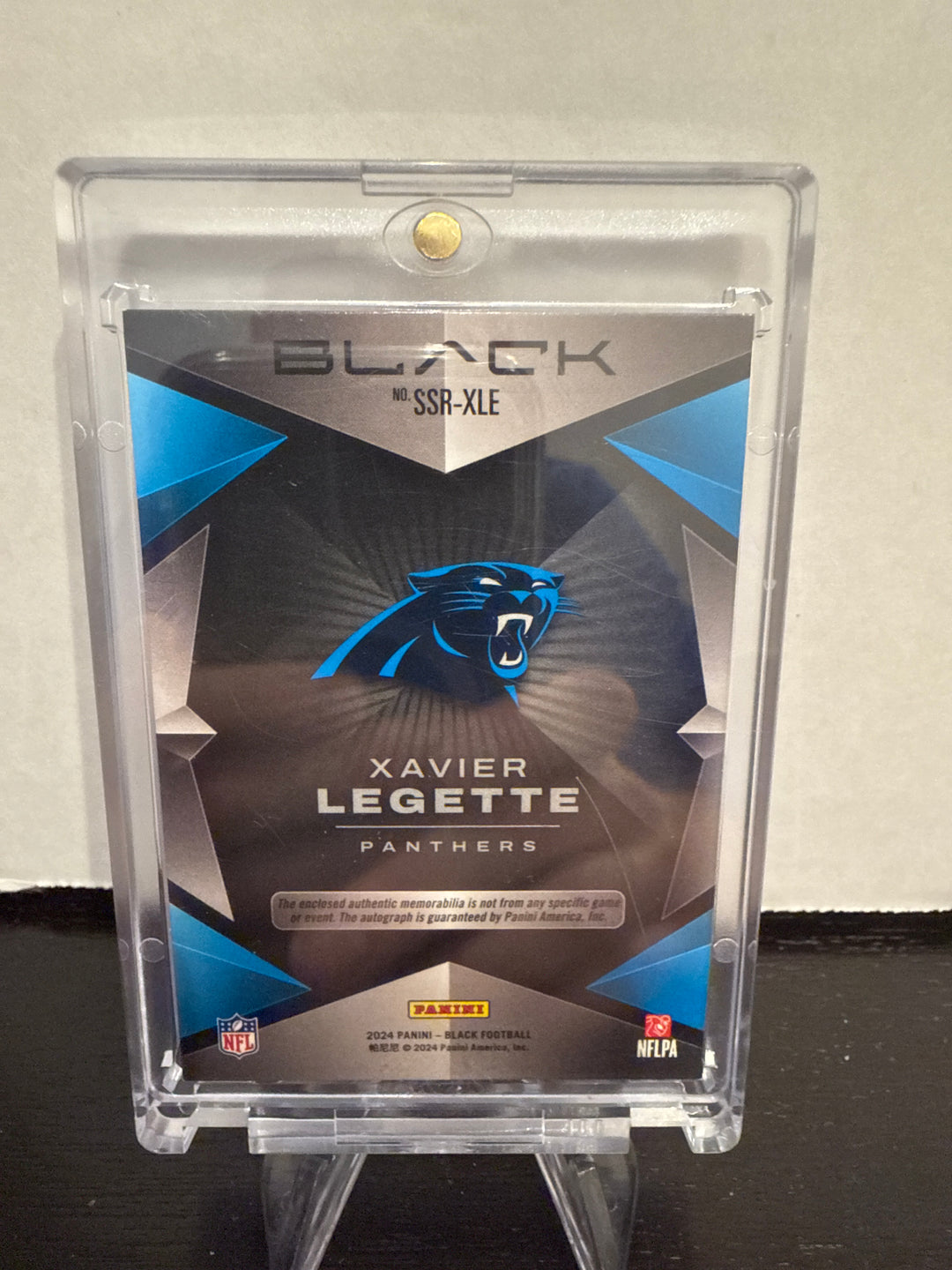 Xavier Legette 2024 Panini Black Nike Swoosh Rookie Patch Auto, 2/2